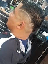 Custom hair design with shaved line work on the side