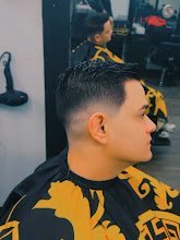 Textured taper fade with a clean lineup