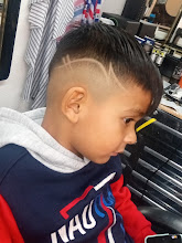 Kids' fade with a custom shaved part